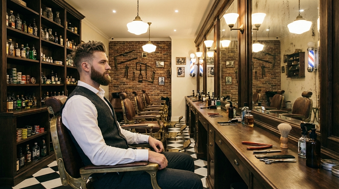 Styled gentleman portrait after grooming